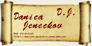 Danica Jeneckov vizit kartica